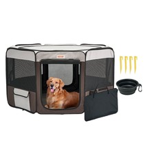 VEVOR Foldable Pet Playpen, 46 inch Portable Dog Playpen, Crate Kennel for Puppy - £76.97 GBP