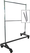 Only Hangers Industrial Strength Z Rack with Add-On Hangrail and Built-i... - £92.08 GBP+