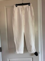 NWOT Diane Von Furstenberg DVF White Pull On Jogger Pants SZ 6 - $1,457.83 MXN