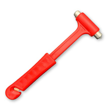 Car Safety Hammer: Window Breaker, Seat Belt Cutter (Long, Red) - £6.37 GBP