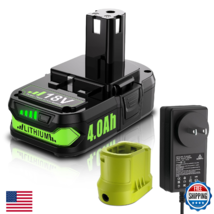 TURPOW Upgraded 4.0Ah Replacement for Ryobi 18V Battery Lithium and Char... - $49.72