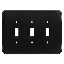 W34480-FB Triple Switch Cover Plate Flat Black - £20.51 GBP