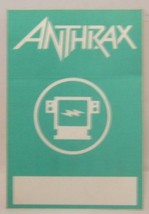 ANTHRAX - VINTAGE ORIGINAL CONCERT TOUR CLOTH BACKSTAGE PASS ***LAST ONE*** - £7.73 GBP