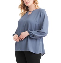 Terra &amp; Sky Women&#39;s Plus Woven Long Sleeve Blouse Insignia Blue Size 2X 20-22 - $16.01