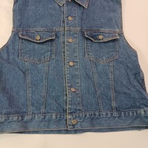Hey Man RN#67225 Men’s Large Blue Cotton Pure Comfort Denim Vest Multi-Pocket image 13