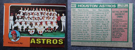 1975 Topps Mini #487 Houston Astros Team Miscut Error Oddball Baseball Card - $7.99