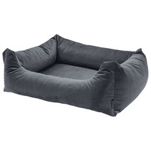 Madison Dog Bed Velvet 120x95x28 cm Grey - £108.54 GBP