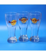 Hard Rock Cafe Pilsner Glasses - CLOSED TEXAS TOUR - Set Of 3 - All Diff... - £31.43 GBP