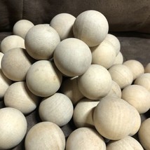 45 Wooden Balls 1-1/2 “ Unfinished, Round Birch Balls for Crafts, Decora... - $17.81