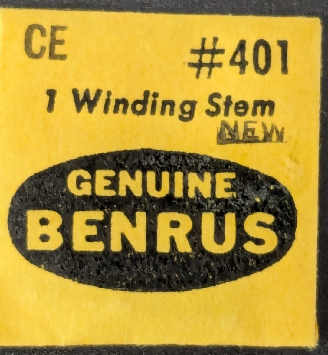 NOS NEW Genuine - Benrus Watch Cal. CE - Winding Stem Part# 401 - $18.80