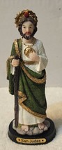 Saint Jude San Judas Tadeo Apostle Robe Staff Religious Figurine - £11.47 GBP
