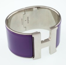 Hermes Clic Clac Violet Extra Large Bracelet Joli - $21,622.70 MXN