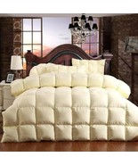 Yellow Cream Goose Down 3kg Cotton 200x230cm Queen Size Comforter Blanke... - £150.98 GBP