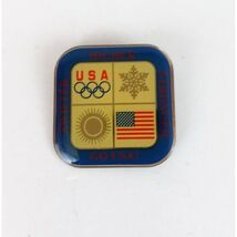 Vintage Swifter Higher Stronger Go USA! Olympics Lapel Hat Pin - $8.25