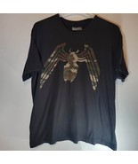 Marvel Comics Mens Shirt 2X Venom Camouflage Spider Logo Black Short Sleeve - $13.95