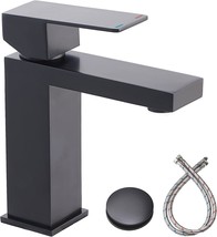 Shaco Matte Black Single Handle Faucet For Bathroom Lavatory Vanity Sink... - £44.19 GBP