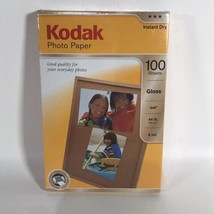 Kodak Photo Paper Gloss 100 Sheets 4”X6&quot; Instant Dry New Sealed   - $9.99