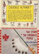 The Story of the Cherokee People Booklet Alphabet Postcard &amp; Newspaper Clipping - $21.78