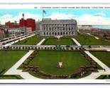 Cuyahoga County Court House and Grounds Cleveland Ohio OH WB Postcard H22 - £2.33 GBP