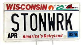 STONWRK Vanity License Plate Wisconsin Vintage Dirty Stonework Barn Sail... - $64.35