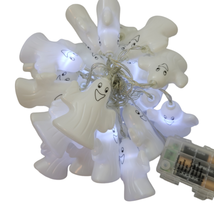 Halloween Ghosts Flashing String Lights 3 In Multiple Options Battery Remote - £15.62 GBP