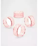  MacKenzie-Childs Pink Check Napkin Rings Set of 4 New - $89.95