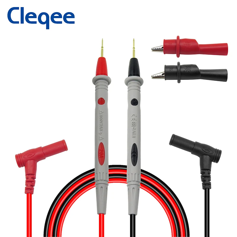 Series test lead kit with replaceable needle probe 4mm banana plug test probe alligator thumb200