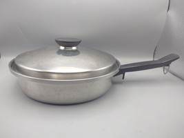 Seal-O-Matic Thermum Stainless Steel 10 1/2&quot; Skillet w  Lid &amp; Egg Poache... - $50.48