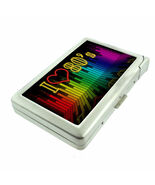 80's Theme D1 100's Size Cigarette Case with Built in Lighter Wallet I L... - $21.73