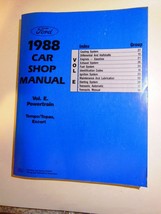 FACTORY FORD SHOP MANUAL 1988 CAR VOL E POWERTRAIN TEMPO TOPAZ ESCORT - $9.55