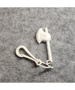 Vintage 1980s Plastic Bell Charm White Axe For 80s Necklace - £14.90 GBP