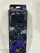 Men’s Crew Socks 3 Pair Size 8-12 Marvel Studios Black Panther Brand NEW - £4.64 GBP