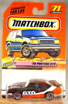 1999 Matchbox #71 Classics Series 15 &#39;70 PONTIAC GTO Black w/Chrome Split 5 Sp - £9.00 GBP