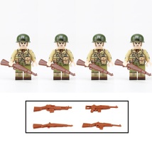 4pcs WW2 US Army The 5th Ranger Battalion Soldiers Minifigures Set Accessories - £11.76 GBP