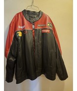 NWOT Chase Authentics Dale Earnhardt Jr Budweiser Leather Racing Jacket Sz XXL - $172.63 CAD
