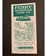Washington State Ferry Schedule Summer 1968 - $14.50