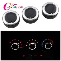 Color My Life 3Pcs Air Conditioning Knob AC Knob Heat Control Switch Button for  - £59.63 GBP