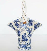 Vintage Formalities by Baum Bros. Blue Romance Chintz ceramic basket vase - £19.65 GBP