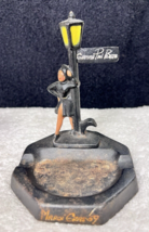 Cast Iron Ashtray Mardi Gras Woman Lamp Post Bottle Opener 1959 NICE! College? - £48.35 GBP