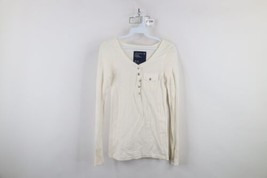 Vtg Y2K American Eagle Womens XS Babydoll Thermal Ribbed Knit Henley T-Shirt - $44.50