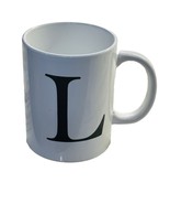 Royal Norfolk White Ceramic Personalized Letter L Coffee Mug 16 oz - €25,39 EUR