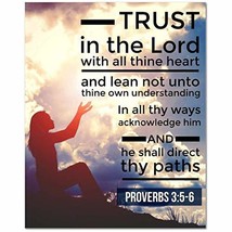 Express Your Love Gifts Bible Verse Canvas Trust in The Lord Proverbs 3:... - £81.18 GBP