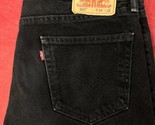 Levis 505 Black Denim Jeans Straight Leg Regular Fit Cotton 34x31 WPL 423 - £15.47 GBP