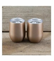 Thirstystone by Cambridge Insulated 12 Oz Wine Tumblers, Set of 2 - Copper - £11.14 GBP