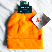 TEK GEAR 3M Thinsulate Beanie Orange Knit Hat Men Women Unisex Adult Siz... - €7,24 EUR