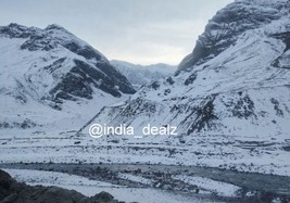 Digital Image Picture Photo Pic Sissu Valley India snow mountains clouds... - $0.99