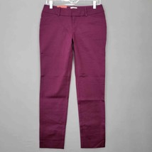 Merona Womens Pants Size 4 Purple Plum Stretch Ankle Slim Bold Burgundy Midrise - £10.99 GBP