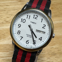 Timex Quartz Watch Men 30m Dual Tone Indiglo Day Date Analog New Battery - £14.91 GBP
