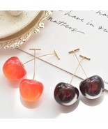 Realistic Cherry Earrings | Women Dangle Earrings Drop Earrings Retro Style - £15.01 GBP