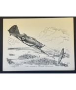 Henry Clark Art Print The Republic Lancer Strikes WW2 Aircraft 12 x 9 In... - $19.79